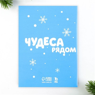 Подарочный набор новогодний, блокнот, наклейки 2 листа, магнитные закладки 2 шт. «Сказочный набор»