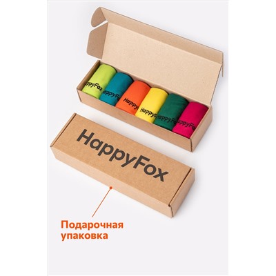 Набор носков для девочки 6 пар в подарочной коробке Happyfox