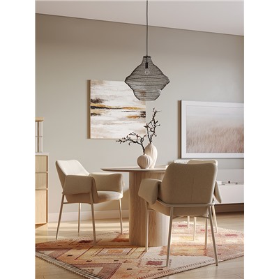 Панно декоративное с ручной росписью By Feel, 80х80 см, бежевое