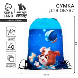 Мешок для обуви «Космический пушистик» нетканое полотно, размер 41×30 см