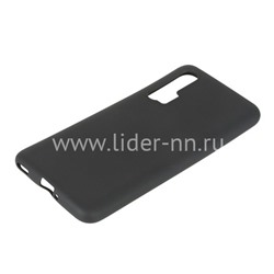 Задняя панель для Huawei Nova 6 Силикон матовый  (черная)