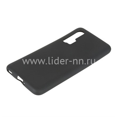 Задняя панель для Huawei Nova 6 Силикон матовый  (черная)