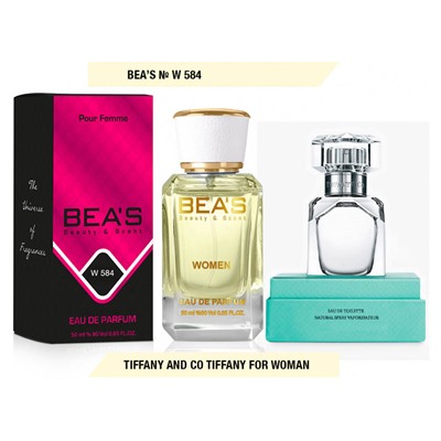 Beas W584 Tiffany & Co Tiffany For Women edp 50 ml, Парфюм женский Beas W584 создан по мотивам аромата Tiffany & Co Tiffany