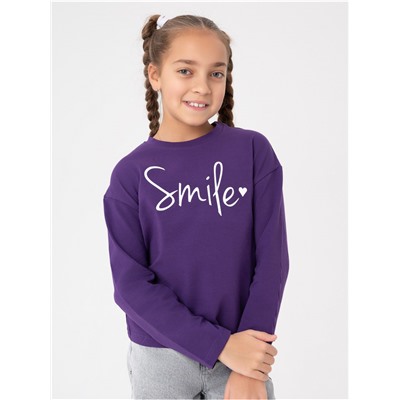 Лонгслив детский "Смайл" фиолет