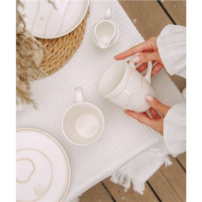 Кружки SL Home «Гато», 350 мл, набор 2 шт., фарфор, белые