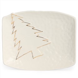 БЛЮДО СЕРВИРОВОЧНОЕ "НОВОГОДНЕЕ" 19,1*15,6*2,8 СМ