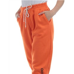 M053 ORANGE Брюки спортивные женские на флисе (100% хлопок) 7986