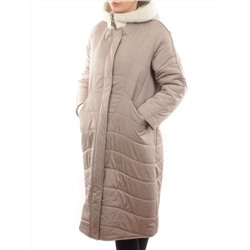 2660 BEIGE Пальто двухстороннее женское еврозима (100 гр. холлофайбер)