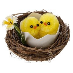 GAEM Набор из 6-ти изделий декоративных "Гнездо пасхальное" (6*4,5), L18 W14 H5,5 см