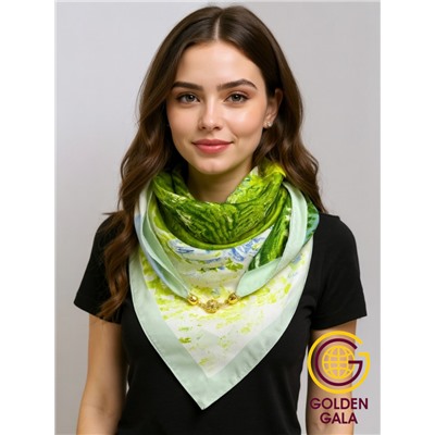 Платок на шею с украшением шелковый Арт 2530/10