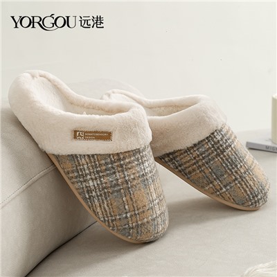 Demi-season slippers, keep warm non-slip footwear indoor platform, Chanel style