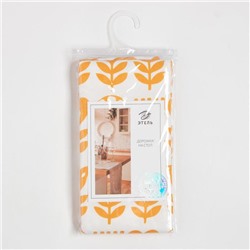Дорожка на стол Этель Yellow garden 40×149см, 100% хлопок, саржа 190 г/м², белая/жёлтая