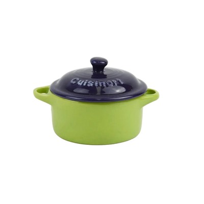 Форма д/запекания керамика К571GR/PL для духовки с крышкой 13*10*8см цвет Зелено-фиолетовый