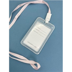 Держатель для карт с шнурком "Bear cake", blue (11.5*7 см)