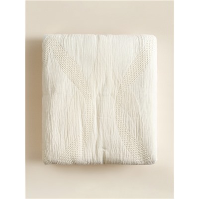 Плед SL Home Cotton 210*240 см, муслин/жаккард, 100% хлопок