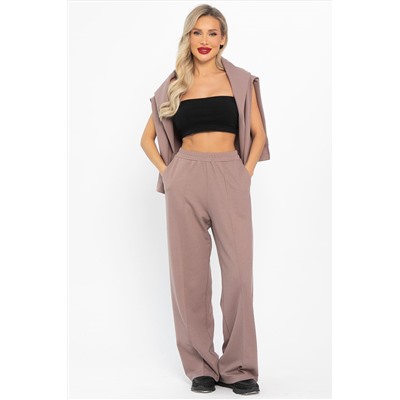 Костюм трикотажный Осенний комфорт (коричневый) К14680-30М