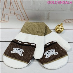 Детские варежки теплые с начесом длина 15 см Арт 3 тип 4