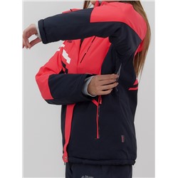 Горнолыжный костюм женский зимний УЦЕНКА малинового цвета 02812M