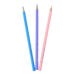 Карандаши цветные 12 цветов, deVENTE Trio Mega Soft Pastel, трёхгранный корпус, супер мягкие, 4M, грифель 3 мм, пастельные цвета
