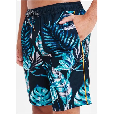 Leaf Print Swim Shorts