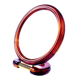 Scarlet Зеркало косметическое двустороннее настольное MI-064, круглое, 28 (20,5) x 19 см, коричневый