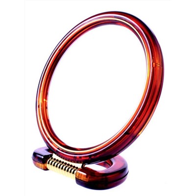 Scarlet Зеркало косметическое двустороннее настольное MI-064, круглое, 28 (20,5) x 19 см, коричневый