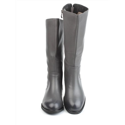 02-FI920-2M DK. GRAY Сапоги зимние женские (натуральная кожа, байка, натуральный мех)