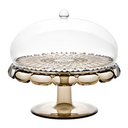 Блюдо для торта с крышкой Vanity, Ø30 см, коричневое