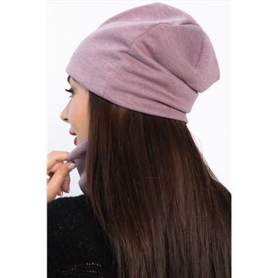 Комплект шапка шестиклинка и снуд (ягодный) ШШС1-23М