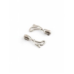 Бегунок для металлической молнии, №3, «Туфелька», 10 шт., цвет никель