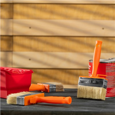 Кисть-ракля, 30х100 мм, натуральная щетина, пластмассовый корпус, пластмассовая ручка Sparta