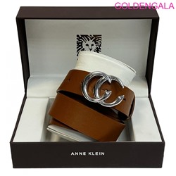 Ремень женский из мягкой экокожи 110 см коричневый Р15