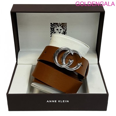 Ремень женский из мягкой экокожи 110 см коричневый Р15