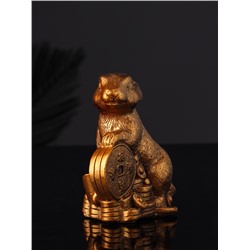 Набор: фигурка «Кролик фэншуй», подсвечник на 1 свечу, 12×20 см, гипс под бронзу