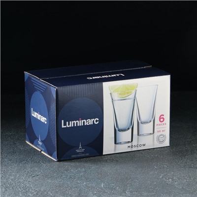 Стопки Luminarc «Москва», 50 мл, набор 6 шт., стекло, прозрачные