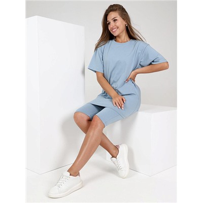 Велосипедки Луссо серо-голубой ИвК