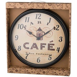 ЧАСЫ НАСТЕННЫЕ КВАРЦЕВЫЕ "CHEF KITCHEN" 35,5*35,5*5 СМ.ДИАМЕТР ЦИФЕРБЛАТА=31 СМ.(КОР=6ШТ.)