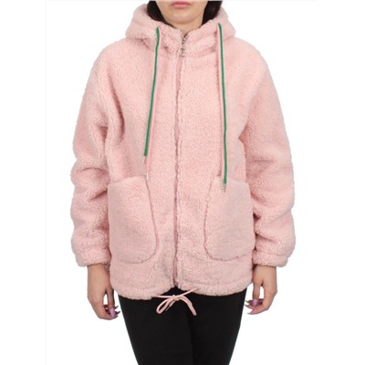1008 PINK Куртка плюшевая демисезонная (65% хлопок, 35% полиэстер) оверсайз 46-54