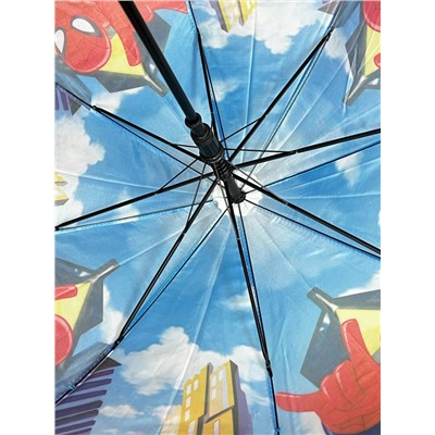 Зонт-трость для мальчика с мультгероями полуавтомат Арт 1004/8