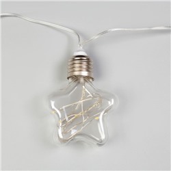 УЦЕНКА НИТЬ ROSA. 3 м, с насад. “Лампочки звездочки” 8 см, IP20, Н.С. LED-80-220V, 8 режимов, БЕЛЫЙ