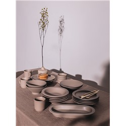 Тарелки Magistro Jarwah Lausanne, 600 мл, 21.5×5 см, глубокие, набор 2 шт., фарфор, коричневые