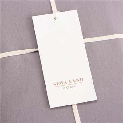 Простыня евро SL Home Cotton, 235×245 см, серая, жатый хлопок