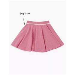 Girls' Pure Cotton Gingham Skater School Skirt (2-14 Yrs)