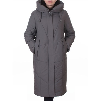 A616 GRAY Пальто зимнее женское (верблюжья шерсть, +120 гр. холлофайбер)