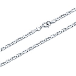 Цепь Глаз тигра с алмазной огранкой родированный