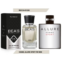 Beas M209 C Allure Sport Men edp 50 ml, Парфюм мужской Beas M209 создан по мотивам аромата C Allure Sport