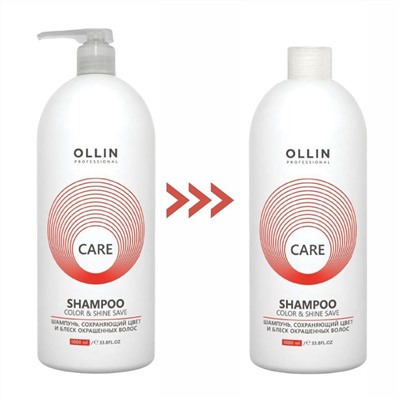 Ollin Шампунь, сохраняющий цвет и блеск окрашенных волос / Care, 1000 мл