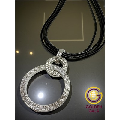 Кулон на кожаном шнурке "Женская грация" Арт КШ2130/03