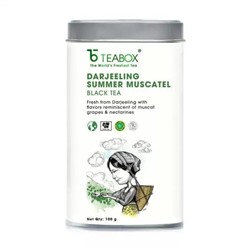 Черный чай Дарджилинг Летний Мускатель (100 г), Darjeeling Summer Muscatel Black Tea, приозв. Teabox