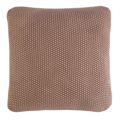 Подушка декоративная из стираного хлопка цвета мокко из коллекции Essential, 45х45 см